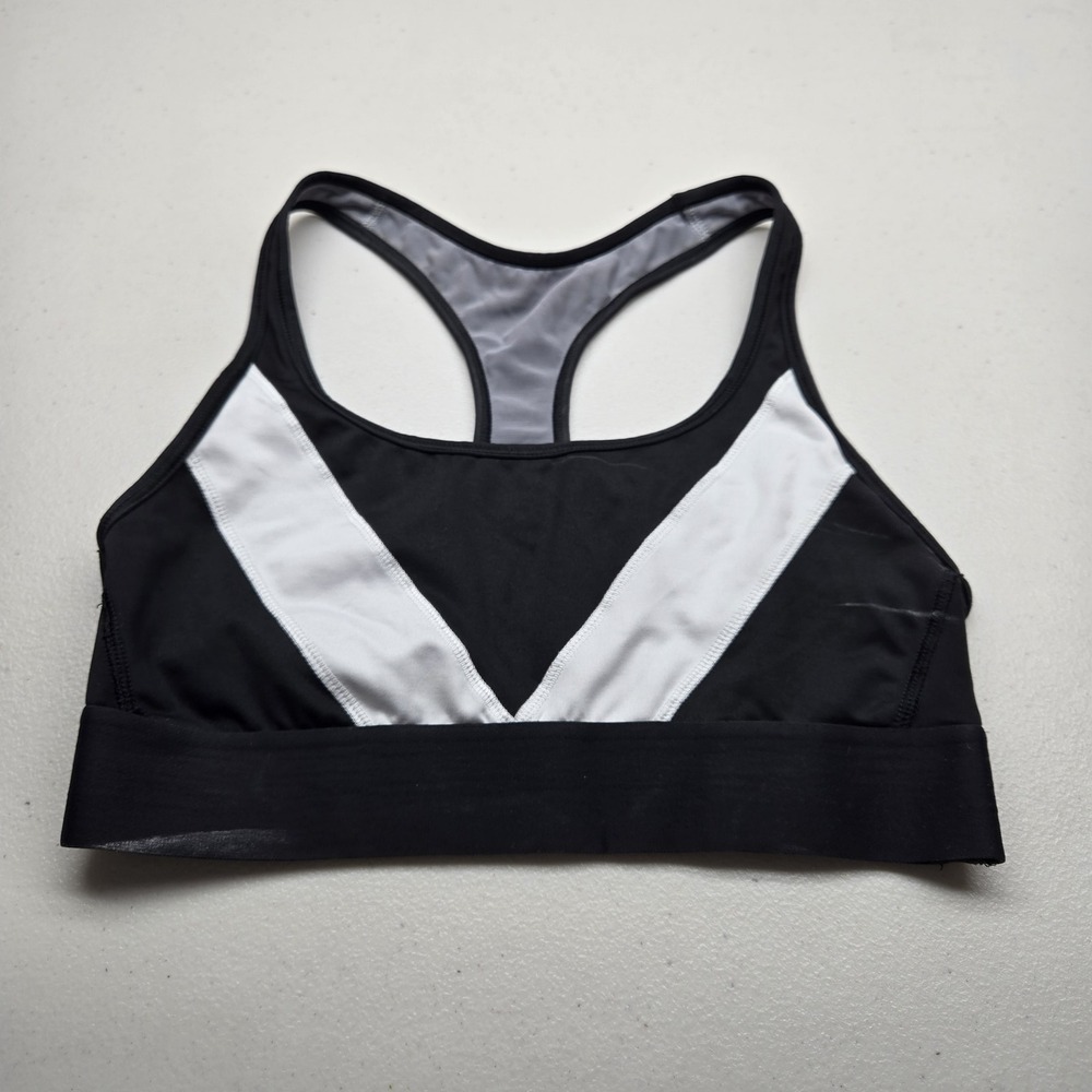 Victoria Sport Women Sports Bra Small Black Colorblock Wireless Racerback READ